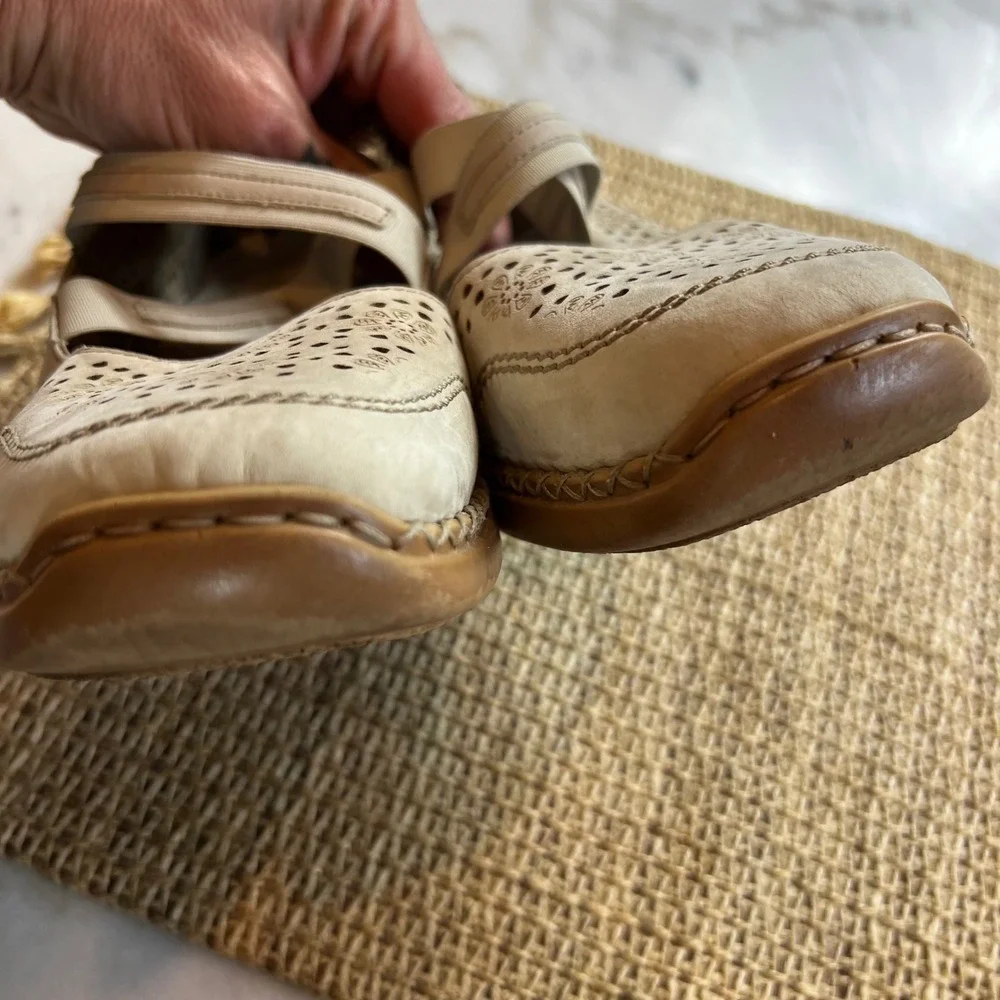 Rieker Antistress Floral Cutout Mary‎ Jane Comfort Shoes - EU 42 - US 10.5